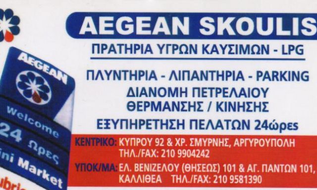 AEGEAN SKOULIS-ΣΚΟΥΛΗΣ ΕΛΕΥΘΕΡΙΟΣ ΚΑΙ ΣΙΑ ΕΕ